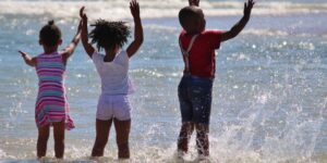 children playing in a park