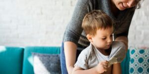 family enjoying healthy meal at home