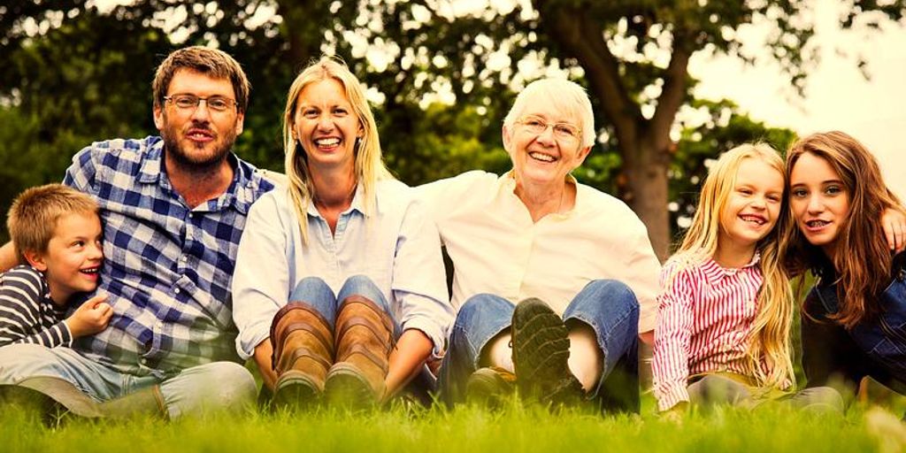 happy family spending time together outdoors