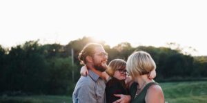 happy family spending time together at home