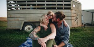happy family spending time together outdoors