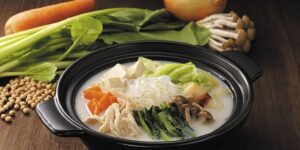healthy food and medical cross