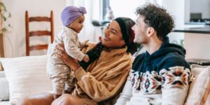 happy family at home