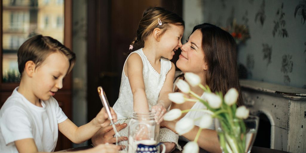 happy family at home