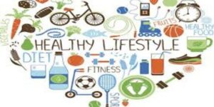 healthy food and exercise
