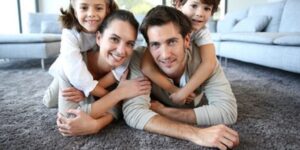 happy family at home