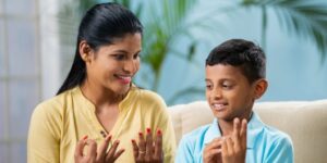 modern parents with children