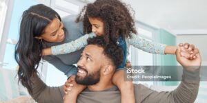 happy family at home