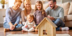 happy family playing