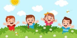 happy family playing