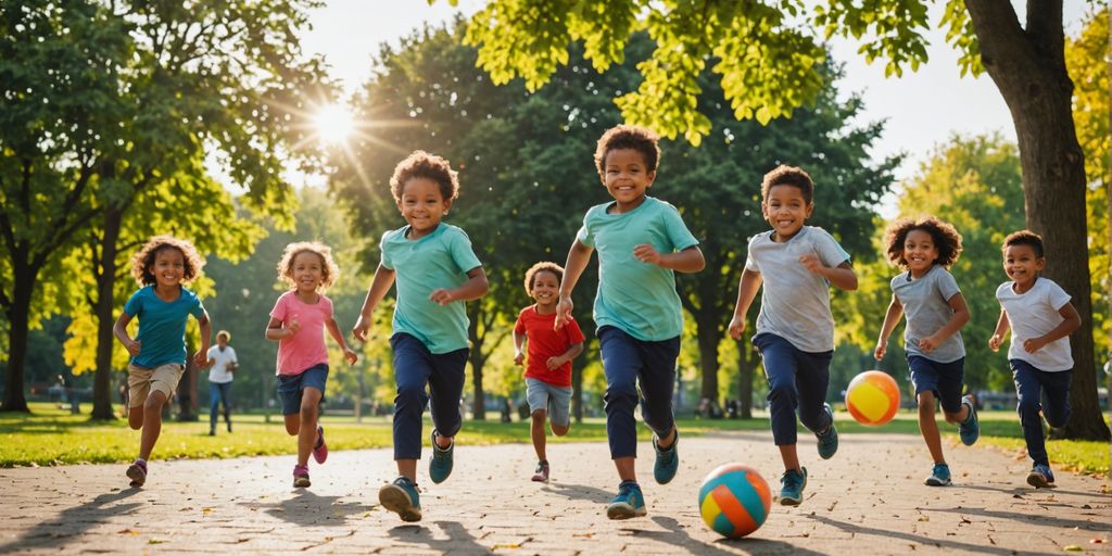 Children playing in a park